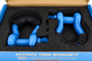 Borne Off Road 3/4in D Ring Shackle, Set of Two, Blue