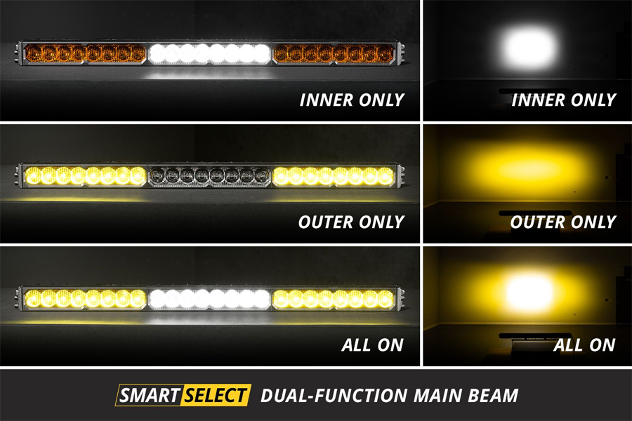 Diode Dynamics SmartSelect SS40 Sport Dual Color LED Light Bar - Combo/Driving