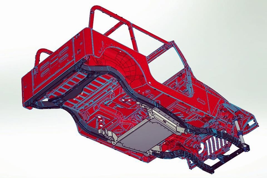Motobilt 4-Link Suspension Mount Skid Kit - TJ