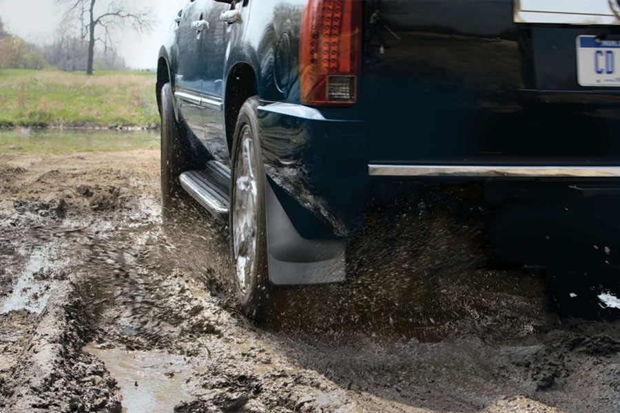 WeatherTech No Drill MudFlaps Front & Rear Set w/o Safety Group Package - 2024+ JL Willys