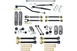 RockJock Johnny Joint 4in Suspension w/AntiRock and Double Adjustable Upper Arms - TJ