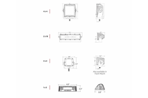 Rigid Industries DC SCENE LIGHT - 2x2, Black