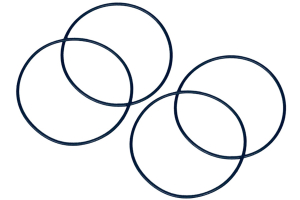 UPR Products 2.25in Oil Catch Can Replacement O-Ring Kit – 4 piece