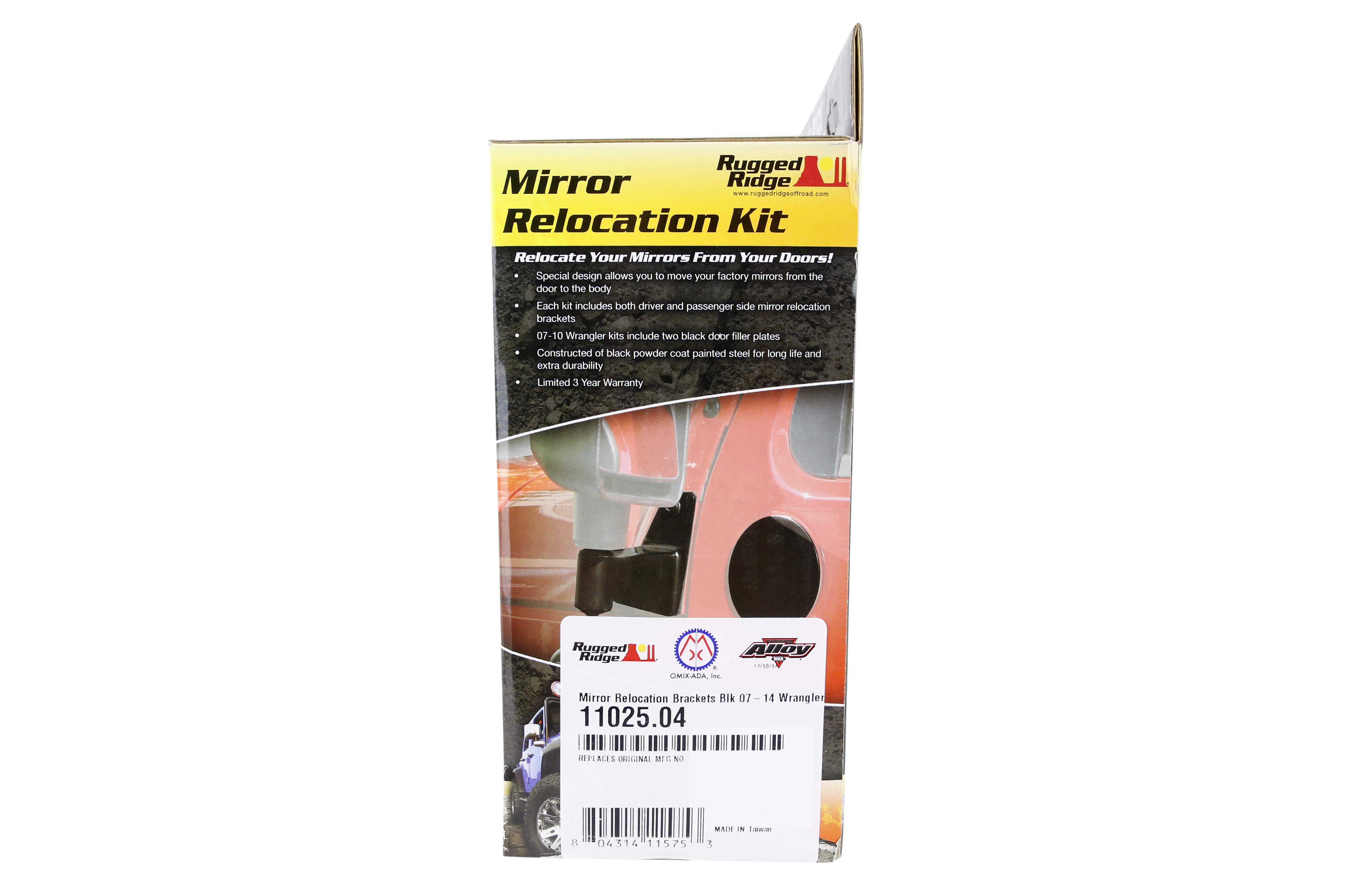 Rugged Ridge Mirror Relcation Brackets - JK