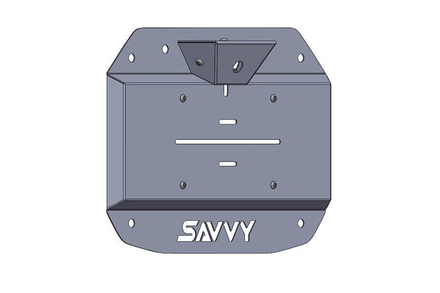 Savvy Offroad Aluminum Spare Tire Delete and Camera Mount - Bare - JL