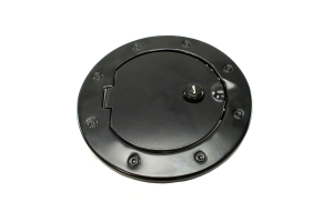 Rugged Ridge Locking Gas Cap Door Black Steel  - JK