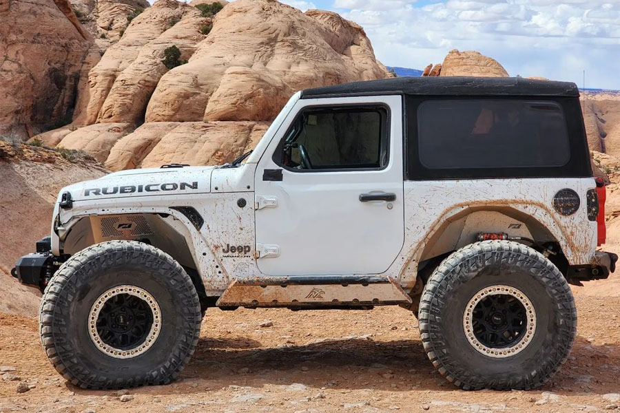 Next Venture Motorsports Rimrocker Series Rock Sliders, Frame Mounted - JL 2DR