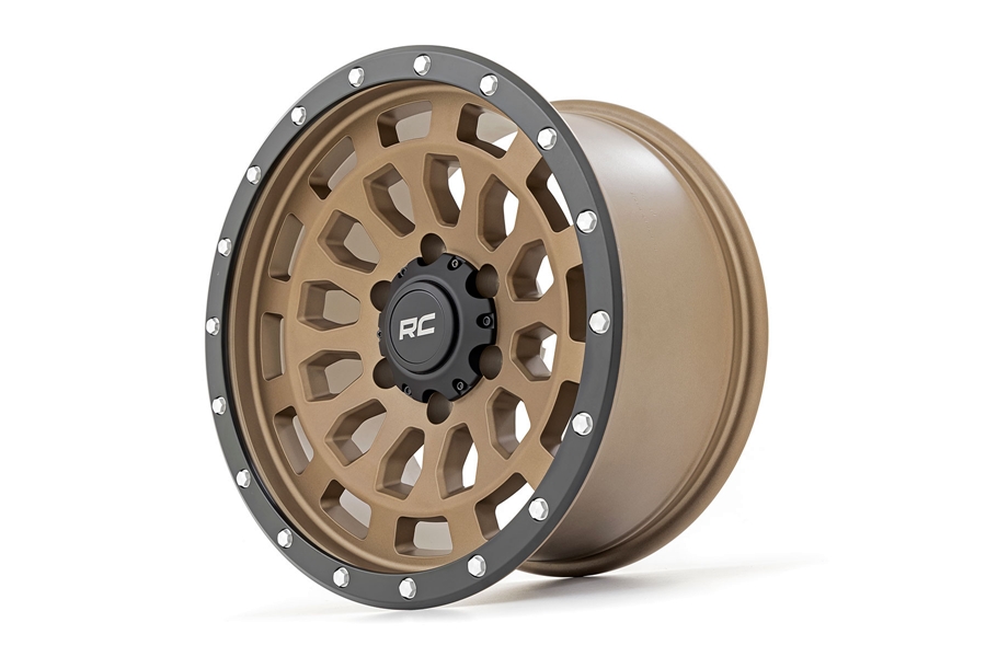 Rough Country 87 Series Wheel,17x8.5 5x5 - Bronze/Black   - JT/JL/JK