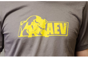 AEV Bison Logo T Shirt Charcoal Grey