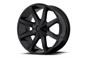 KMC Wheels KM651 Series Slide Wheel, Gloss Black 20x8.5 5x4.5/5x5 - JT/JL/JK