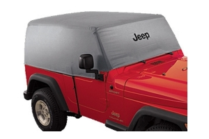 Mopar Jeep Logo Cab Cover - Silver - JK 2Dr 