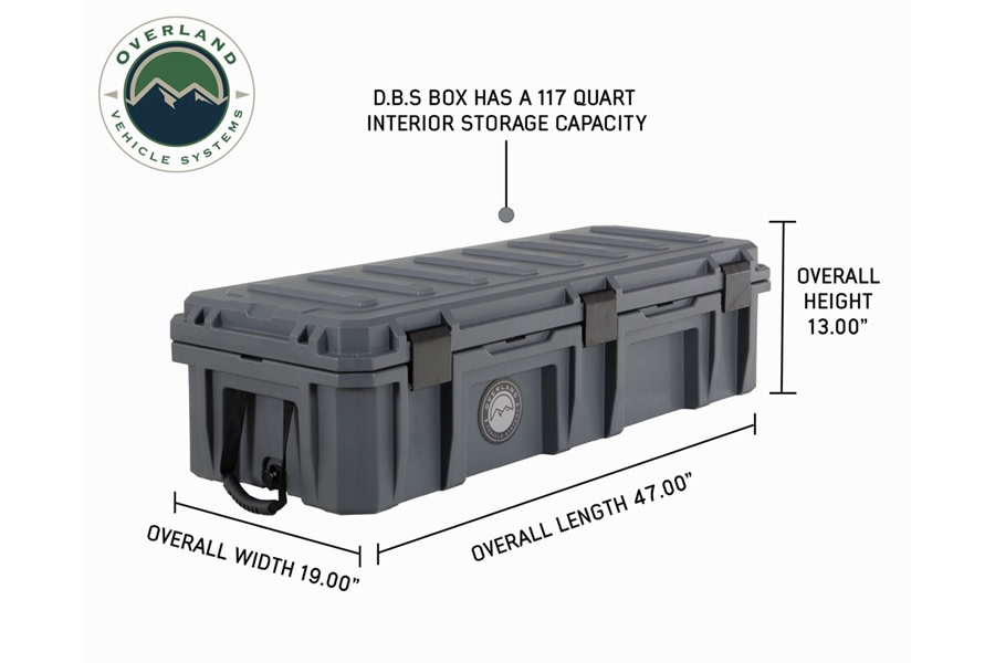 Overland Vehicle Systems Dark Grey Dry Storage Box - 117 QT 