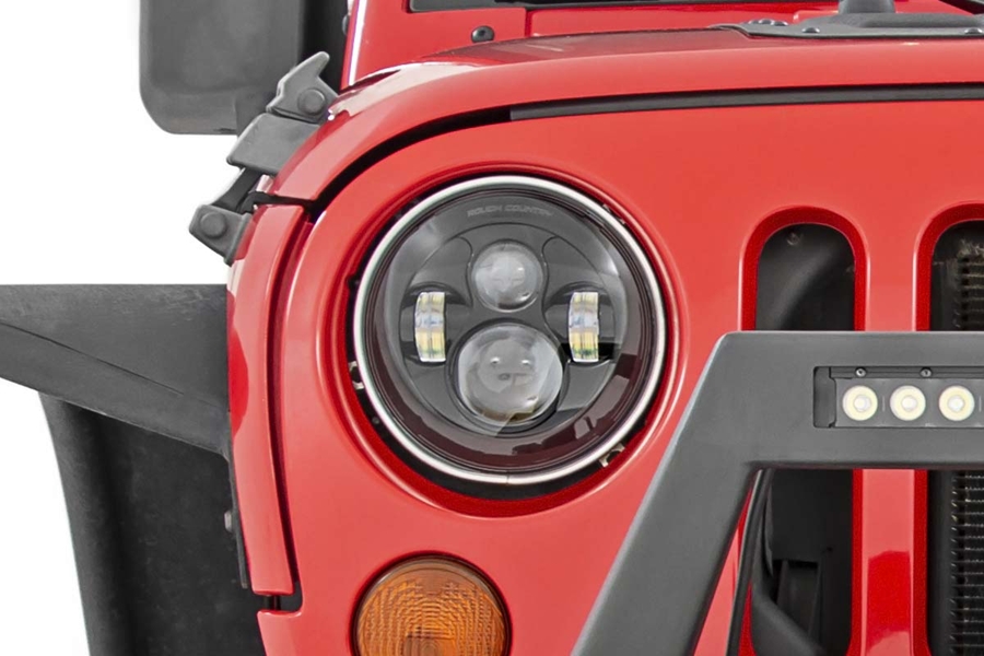 Rough Country 7in LED Projection Headlights  - JK/TJ