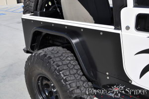 Poison Spyder DeFender 3in Weld-On Rear Fender Flares Steel Bare - CJ