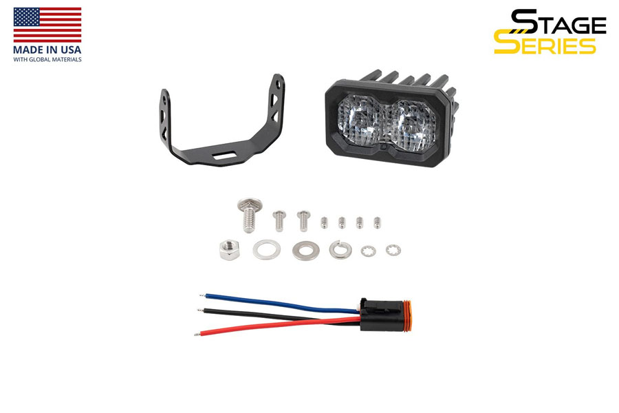 Diode Dynamics C2 2.0 White Pro LED Pod, Flood - Red