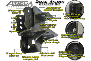 Artec Industries Dual 4-Link Bracket Kit - LJ/TJ/YJ