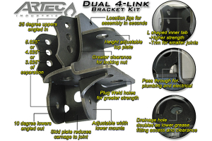 Artec Industries Dual 4-Link Bracket Kit - Pair - LJ/TJ/YJ