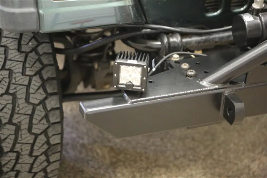 Rock Hard 4x4 Legendary Mid-Width Front Bumper w/ Straight Up Hoop - TJ/LJ/YJ/CJ