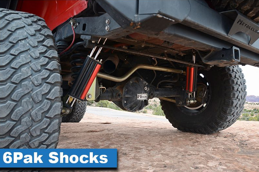 MetalCloak 13in 6Pak Shock - Rear Passenger Side  - JK