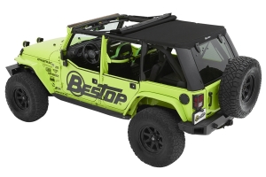 Bestop Trektop Pro Hybrid Slantback Soft Top, Black Twill - JK 4dr