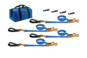 Mac's Ultra Pack with Blue 2in. x 8ft. Direct Hook Ratchet Straps and 24in. Black Axle Straps