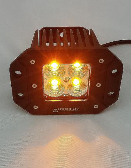 Lifetime LED 20W Off Road Lights Flush Mount 3in Amber/White