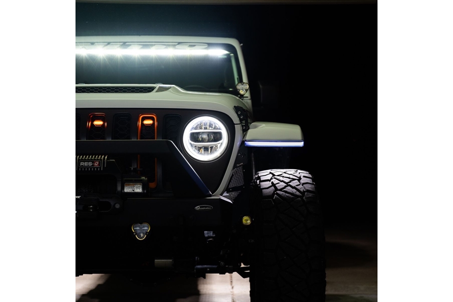 Quake LED HDX Slim DRL Fender Chop Kit - JT/JL Rubicon & Mojave