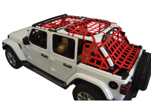 Dirty Dog 4x4 5pc Cargo Side Netting Kit, Red - JL 4Dr