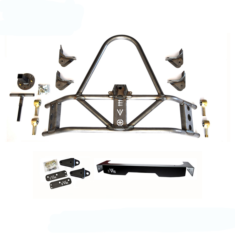 EVO Manufacturing Rear Tire Carrier w/D-Ring Mounts and Bumper Fascia Package - JK
