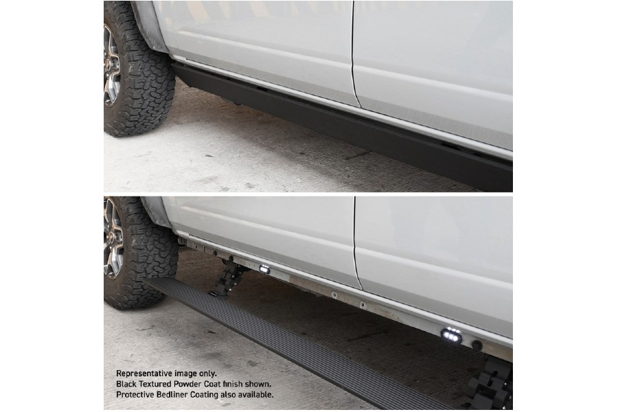 Go Rhino E-Board E1 Electric Running Board Kit, Bedliner Coating - Bronco 2dr 2021+