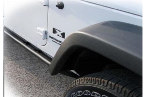 NFab RKR Step System Rock Rails, Textured Black - JK 2dr