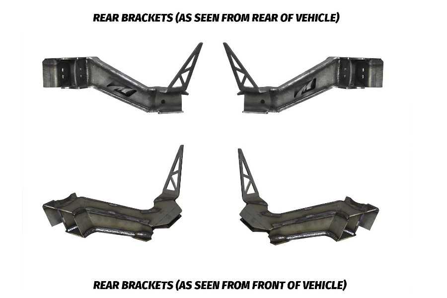 Motobilt 4 Link Rear Suspension Brackets w/ Rear Crossmember  - JK