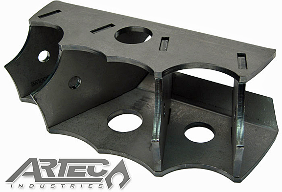 Artec Industries Large 4-link Xmember Bracket - 2in square tube
