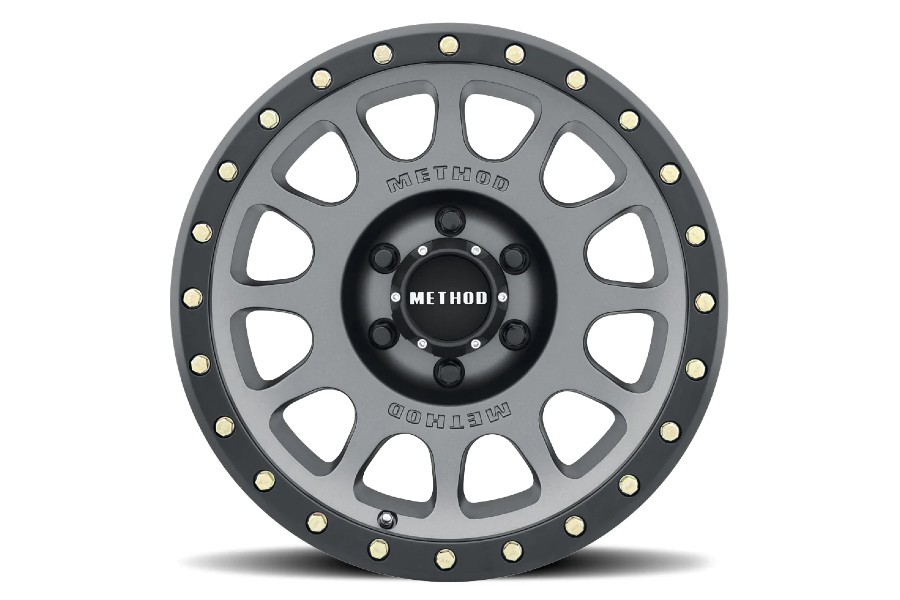 Method Race Wheels 305 NV Series 18x9 6x5.5 Wheel 12mm Offset Titanium Matte Black Lip - Bronco 2021+