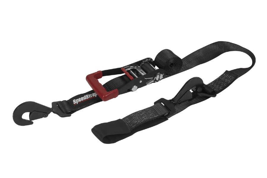 PRP SpeedStrap 2in x 10ft Ratchet Tie Down w/ Twisted Snap Hooks and Axle Strap