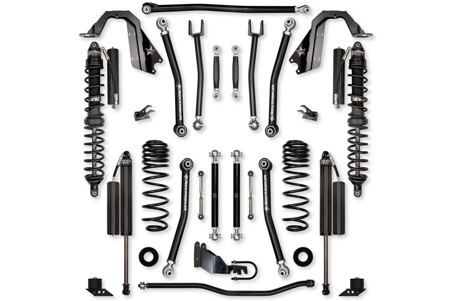 Rock Krawler 3.5in X-Factor Coilover 'No Limits' Mid-Arm Lift Kit - Stage 1 ( Part Number: JL35NL-2CS)
