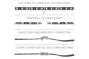 XK Glow Strip to Wire 4pin Quick Connector (XKchrome)