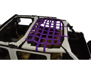 Dirty Dog 4x4 Rear Seat Netting, Purple - JL 4Dr