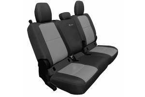 Bartact Tactical Series Rear Seat Covers - Black/Graphite, Non-Folding Armrest - JT