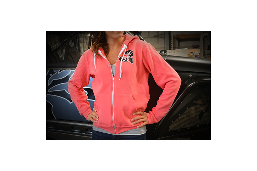 Poison Spyder Spyder Heart Zip Up Hoodie Pink Medium