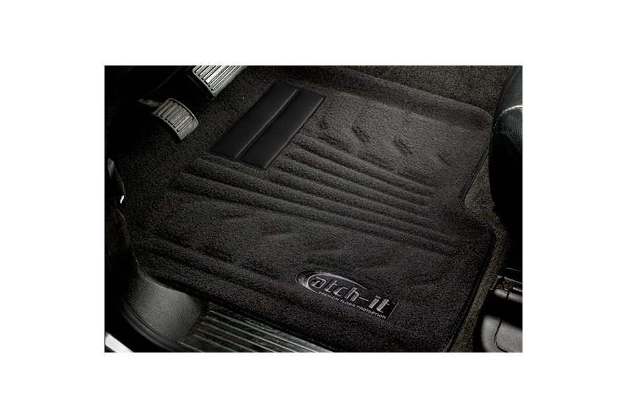Jeep JL Lund CatchIt Carpet Front Floor Mats Black Jeep Rubicon 2018