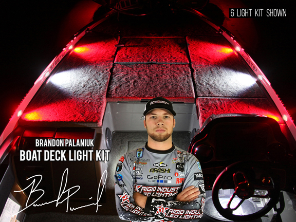 Rigid Industries A-Series Boat Deck Light Kit Cool White/Red