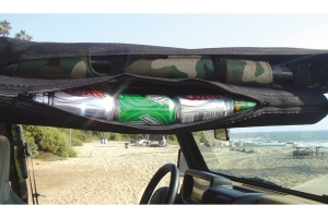 Vertically Driven Products Can Tube Cooler and Storage Pouch w/Velcro Straps Black