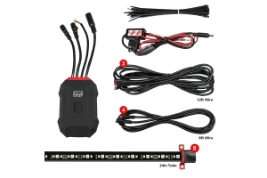 XK Glow XKAlpha LED Underglow Light Kit w/ RGBW (8pc)