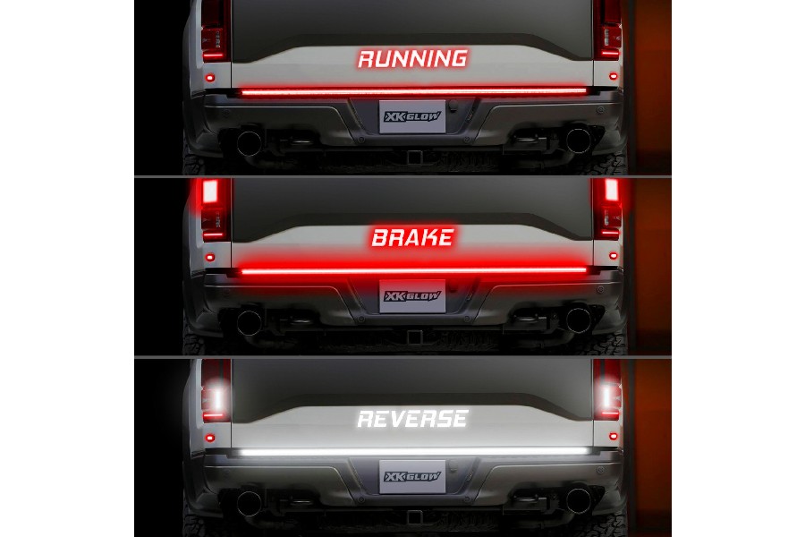 XK Glow 48in Truck Tailgate Light w/Chasing Turn Signal and Built-in Error Canceller - 3rd gen