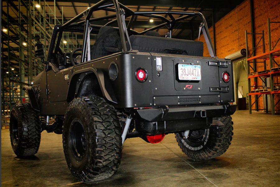 Motobilt Rear Rock Crawler Bumper w/ Receiver - Bare - LJ/TJ/YJ/CJ