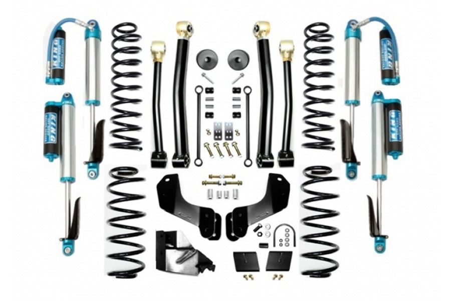 Evo Manufacturing 3.5in Enforcer Overland Stage 3 Lift Kit w/ Comp Adjuster Shocks - JL 