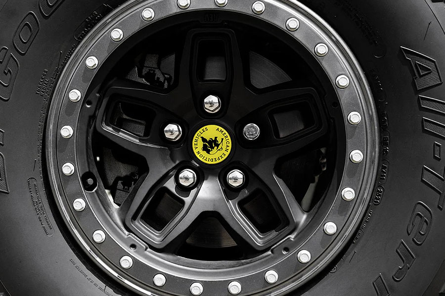 AEV Large Bore Logo Center Cap - Yellow