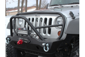 JCR Offroad Deluxe Mauler Stubby Front Winch Bumper Black