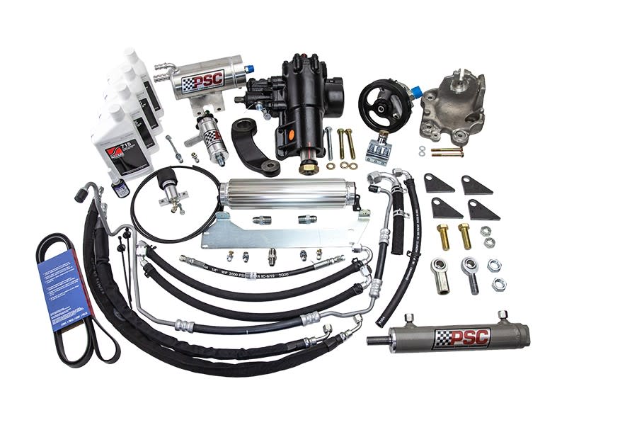 PSC Cylinder Assist™ Steering Kit w/ Aftermarket Front Axle 8in Lock-to-Lock 1.75in Tie Rod - JT